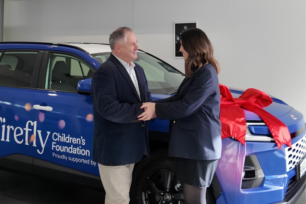 Robert Russo (General Manager, Jarvis Toyota) with Ali Valentine (